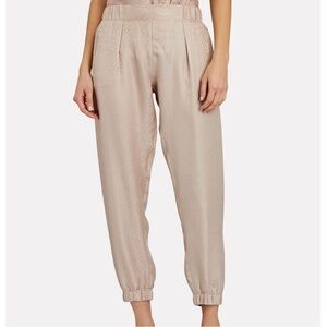 ATM Anthony Thomas Melillo Jacquard Silk Jogger Light Pink Cream XL Z1